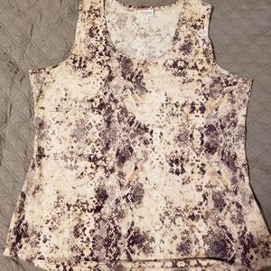 Lularoe Tank Top Reptile Skin XL